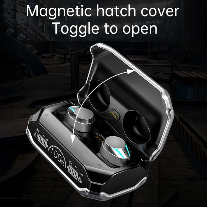 M41 Bluetooth-compatible Earphones CVC8.0 Noise Reduction Gaming Wireless Earbuds with RGB Light Charging Case - 2