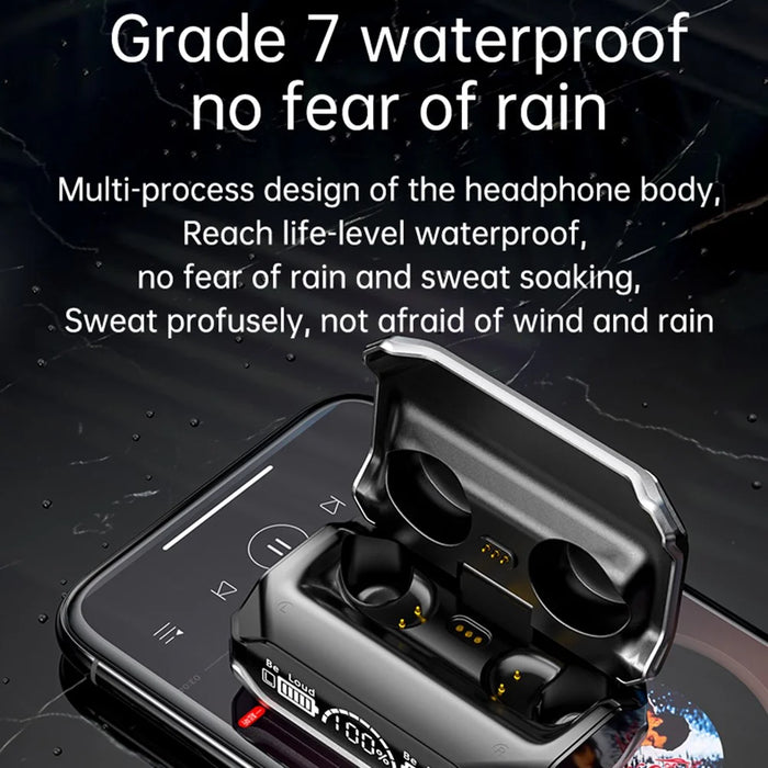 M41 Bluetooth-compatible Earphones CVC8.0 Noise Reduction Gaming Wireless Earbuds with RGB Light Charging Case - 6