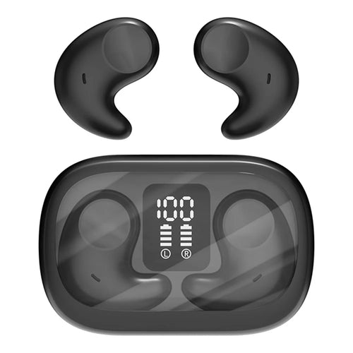 M51 Mini Bluetooth-compatible Earphones Noise Reduction Wireless Sleep Earbuds with Charging Case for Side Sleepers - Black - 1