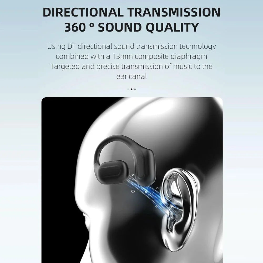 DUDAO U17Pro Air Conduction Bluetooth-compatible Earphone Ear Hanging Sports Music Headset - Black - 6