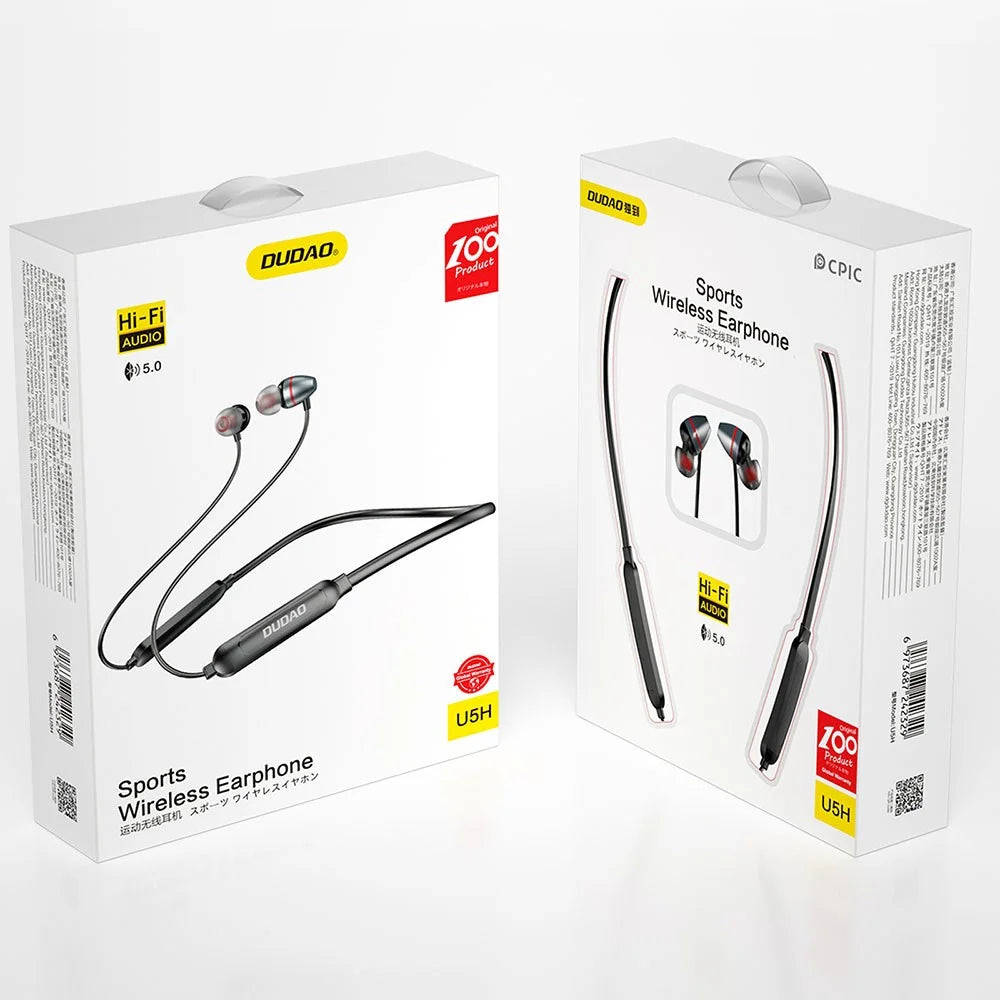 DUDAO U5H Neckband Bluetooth-compatible In-Ear Headset Sport Running Magnetic Wireless HiFi Music Earphone - 7