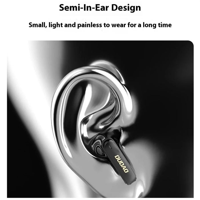 DUDAO U18Pro TWS Bluetooth-compatible Earphones Wireless Music Headset with Transparent Charging Case - Black - 5