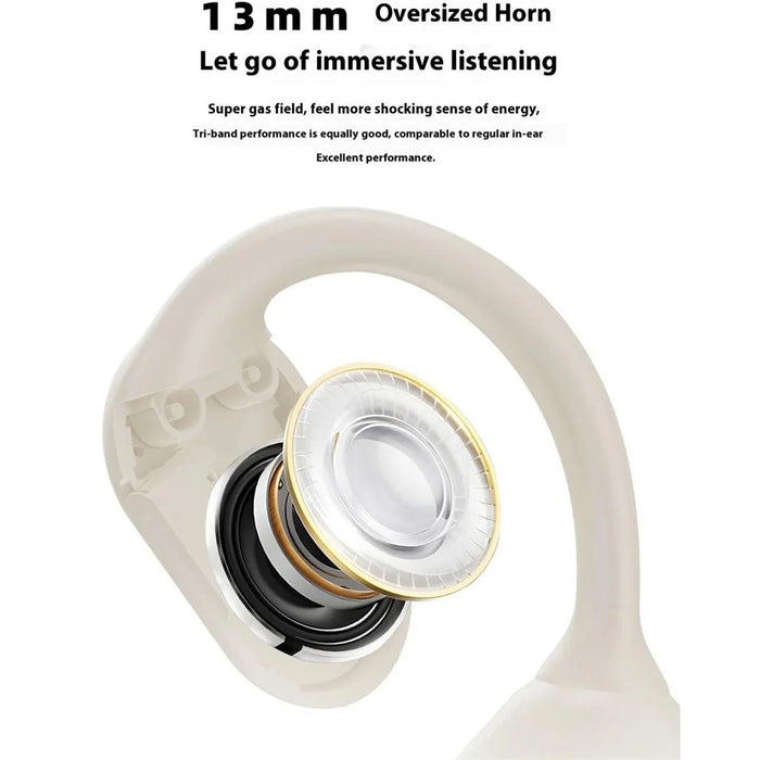 DUDAO U4A Single Ear OWS Bluetooth-compatible Earphone Ear Hanging Business Music Calls Headset - Black - 3
