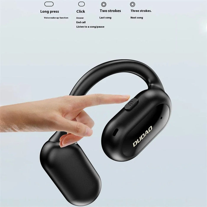 DUDAO U4A Single Ear OWS Bluetooth-compatible Earphone Ear Hanging Business Music Calls Headset - Black - 4