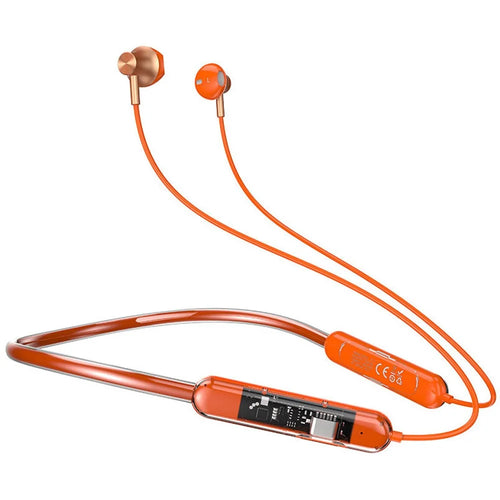 DUDAO U5Pro Semi-In-Ear Neckband Bluetooth-compatible 5.3 Headset Sport Running Wireless Stereo Music Earphone - Orange - 1