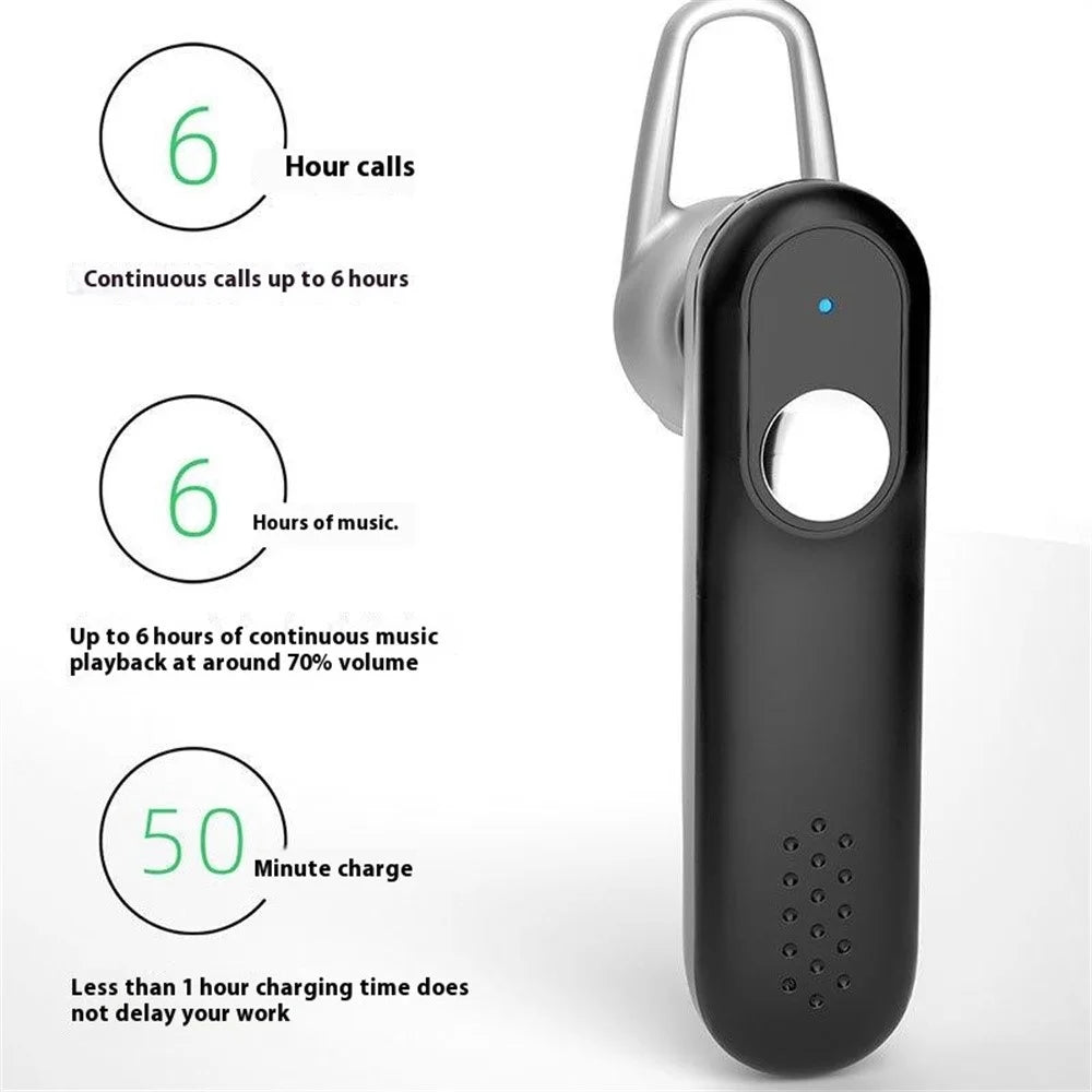 DUDAO U7S Single Ear Wireless Bluetooth-compatible Headset Business Sports Music Call In-Ear Earphone - 4