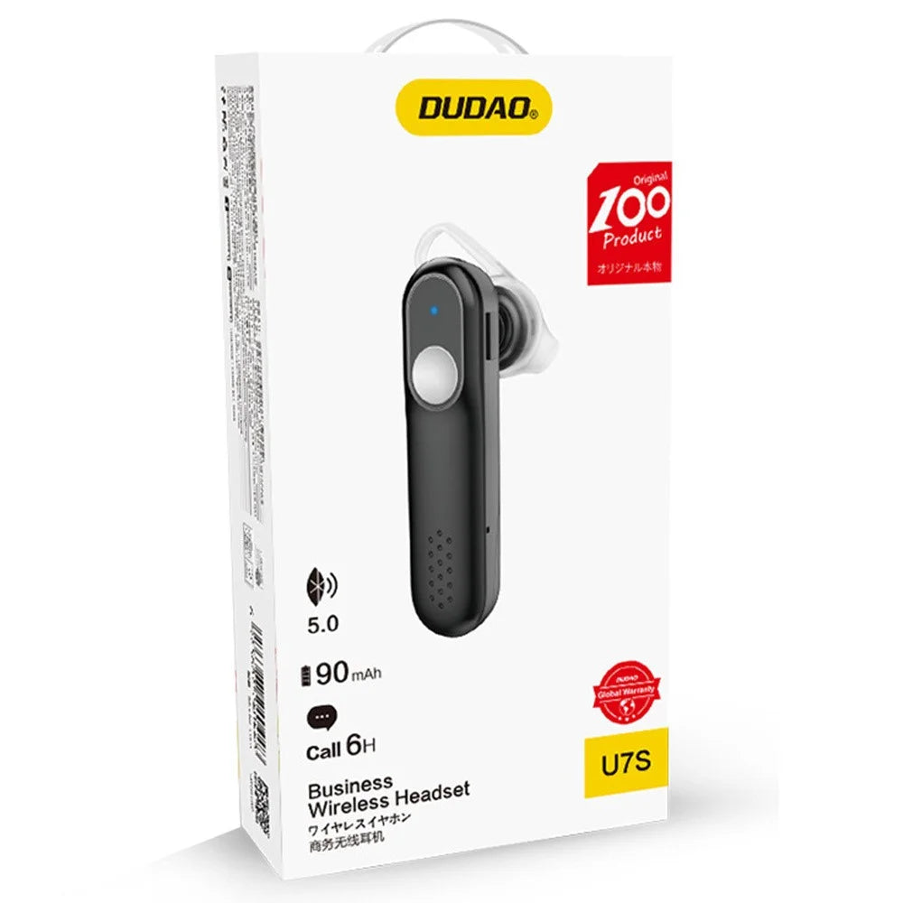 DUDAO U7S Single Ear Wireless Bluetooth-compatible Headset Business Sports Music Call In-Ear Earphone - 5