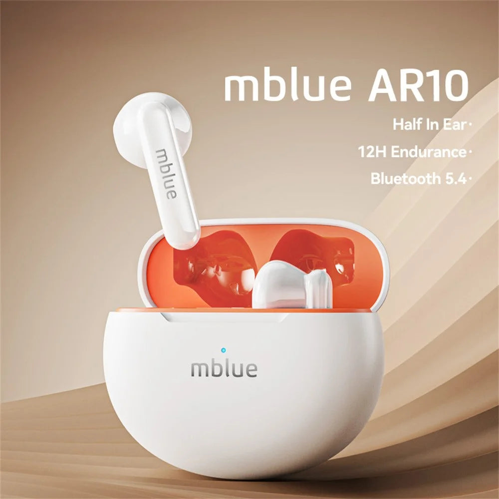 MBLUE AR10 TWS Bluetooth-compatible Earphones Low Latency Wireless Sports Music Headset - White - 2