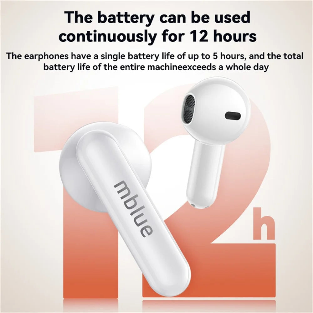 MBLUE AR10 TWS Bluetooth-compatible Earphones Low Latency Wireless Sports Music Headset - White - 4