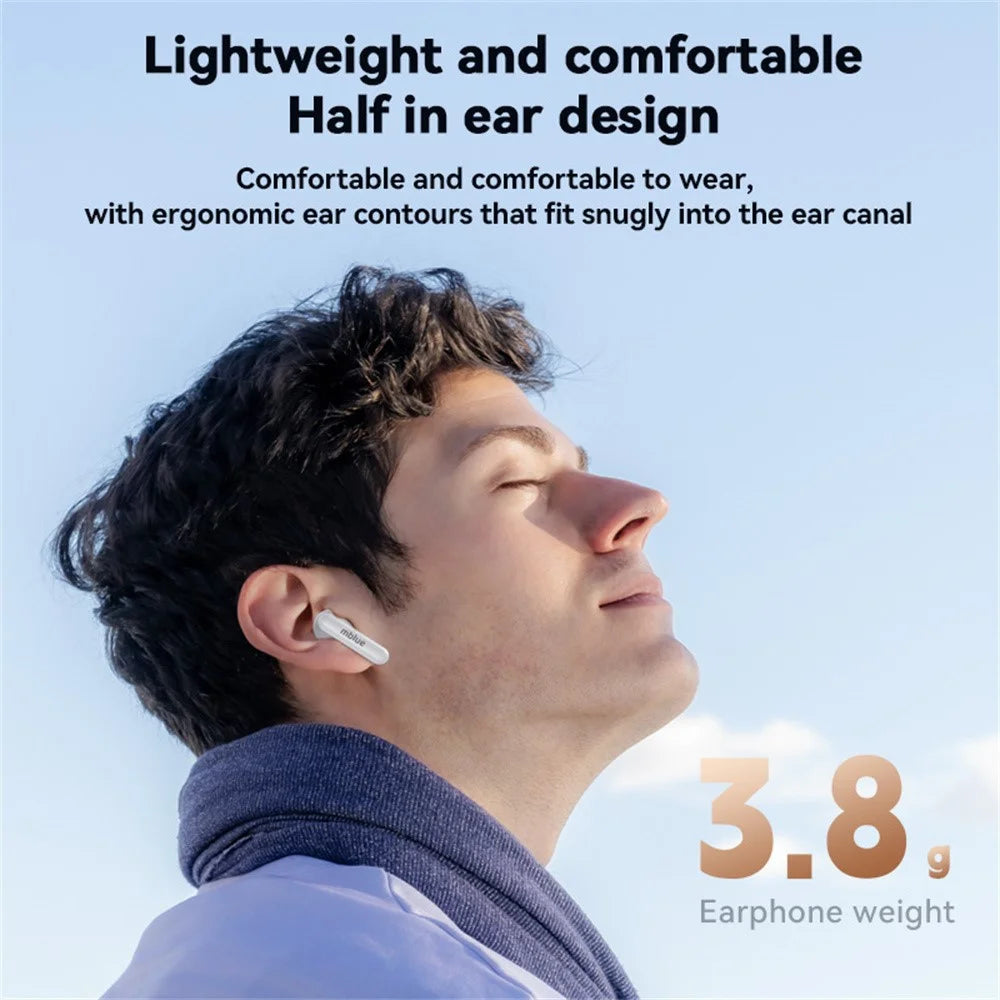 MBLUE AR10 TWS Bluetooth-compatible Earphones Low Latency Wireless Sports Music Headset - White - 7
