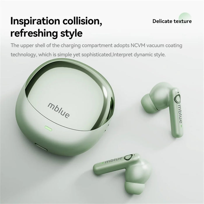 MBLUE AR09 TWS Bluetooth-compatible 5.4 In-Ear Earphones Low Latency Wireless Music Headset - Black - 4
