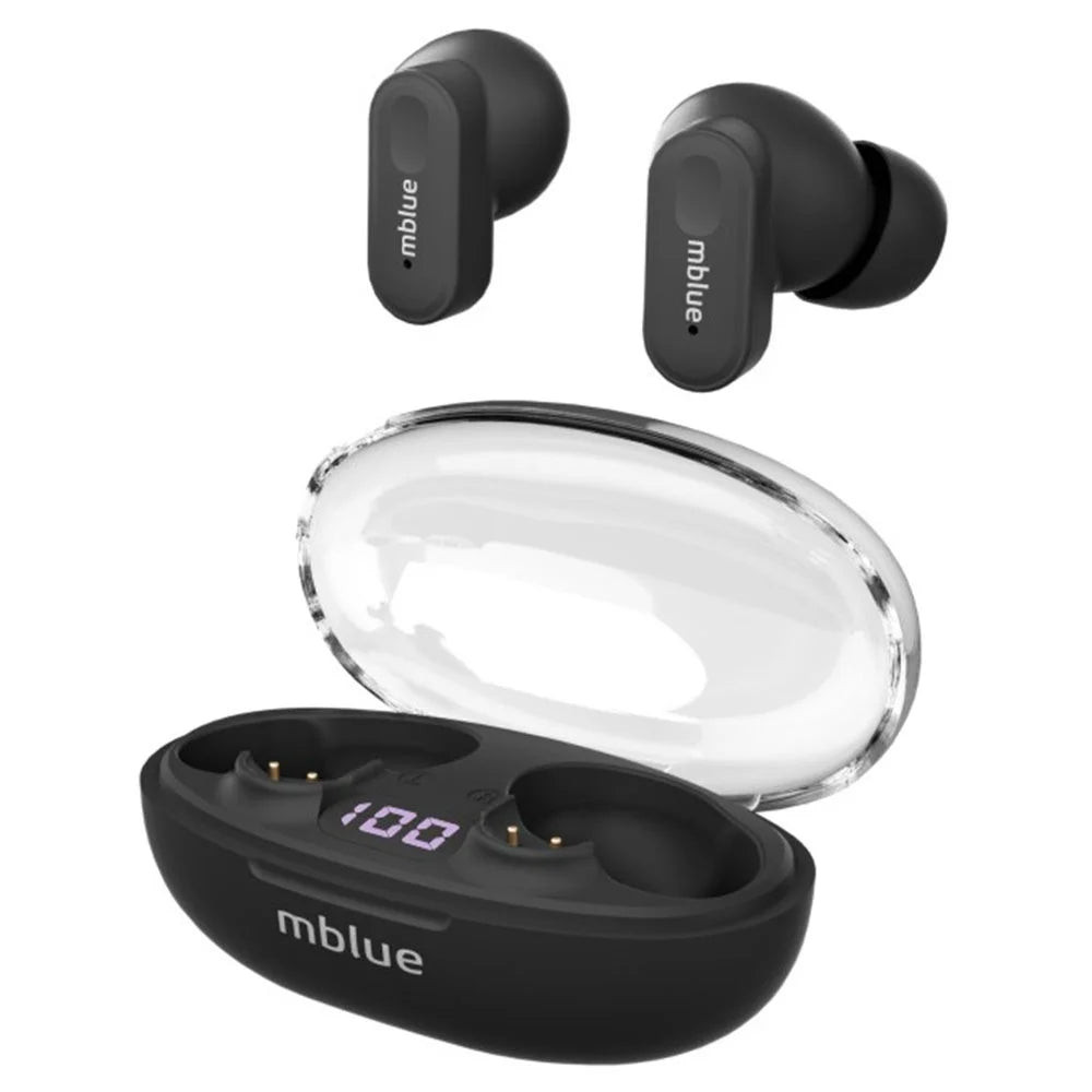 MBLUE AR01 TWS Bluetooth-compatible 5.4 Earphones Low Latency Wireless Music Calls In-Ear Headset - Black - 1