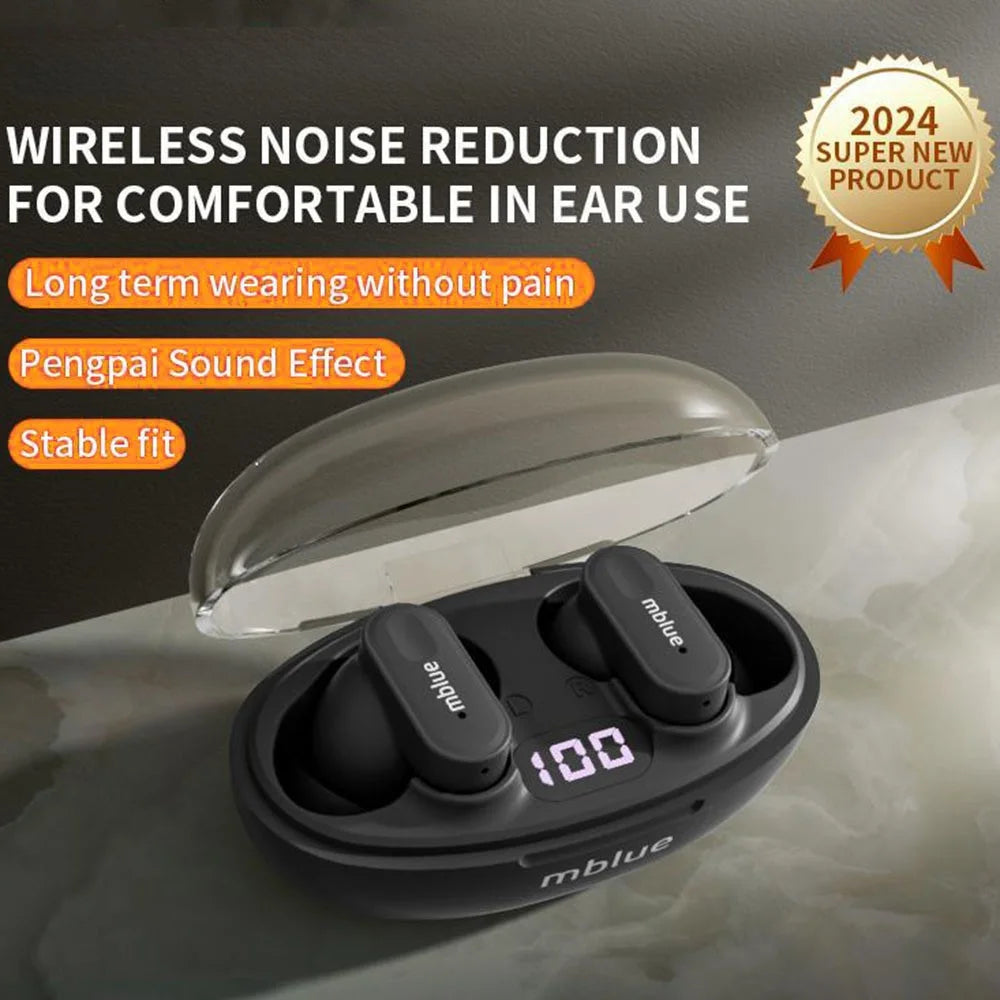 MBLUE AR01 TWS Bluetooth-compatible 5.4 Earphones Low Latency Wireless Music Calls In-Ear Headset - Black - 2