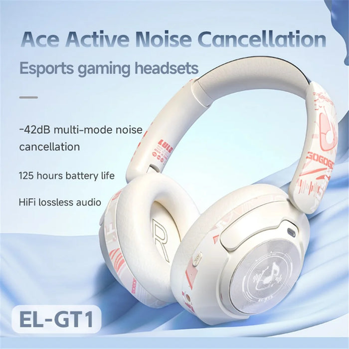 EL-GT1 Wireless Stereo Bluetooth-compatible Headphone Over-Ear ANC Gaming Music Headset - Black - 2