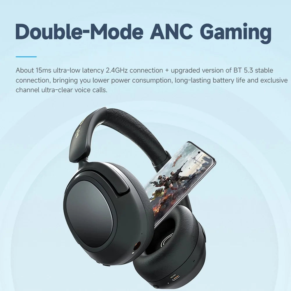 LULE King 2.4G Wireless Bluetooth-compatible Stereo Headphone Over-Ear Noise Reduction Gaming Music Headset - Black - 5