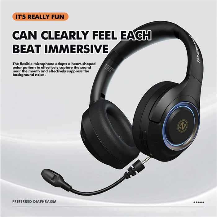EL-A8 Bluetooth-compatible Headphone Wireless Heave Bass Over-Ear Gaming Music Headset - 7