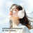 EL-GT2 ANC Noise Cancellation Bluetooth-compatible Headphone Wireless Over-Ear Gaming Music Headset - White - 5
