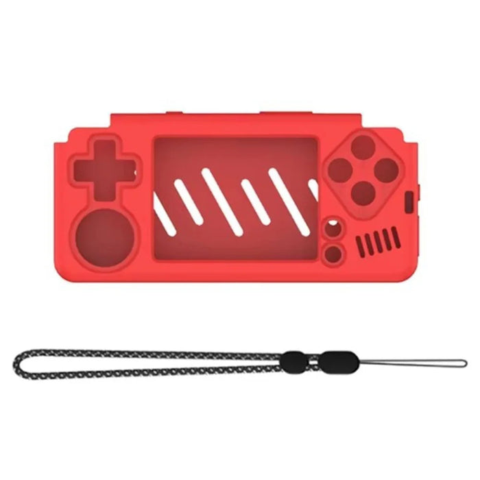 Silicone Protective Case with Wrist Strap for Miyoo A30 Handheld Console - Red - 2