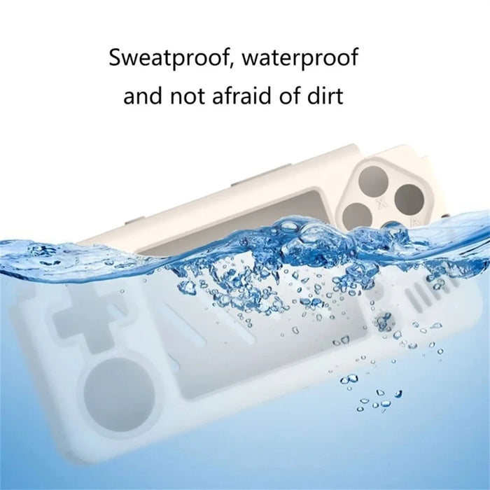 Silicone Protective Case with Wrist Strap for Miyoo A30 Handheld Console - Red - 5
