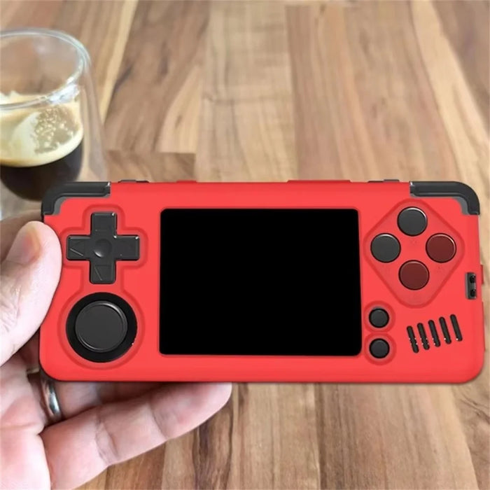 Silicone Protective Case with Wrist Strap for Miyoo A30 Handheld Console - Red - 6