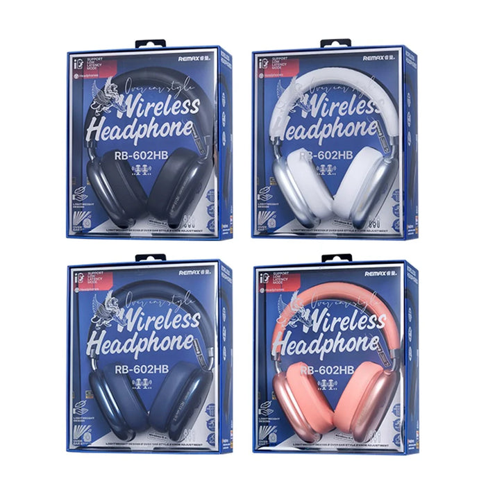 REMAX RB-602HB Wireless Headset Bluetooth-compatible 5.4 Over-Ear Headphones - Black - 5