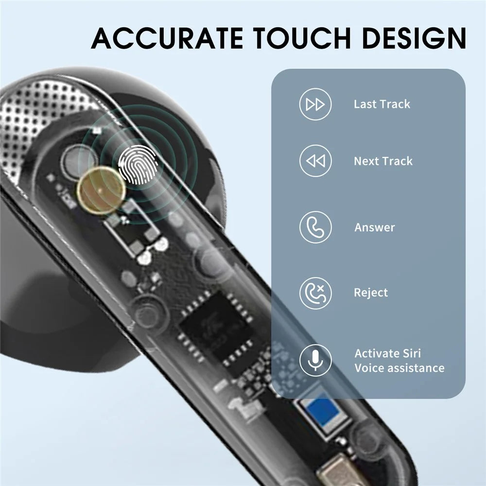 AKZ-S26 Bluetooth-compatible 5.3 TWS Headphones Waterproof Wireless Sports Earphones - Black - 6