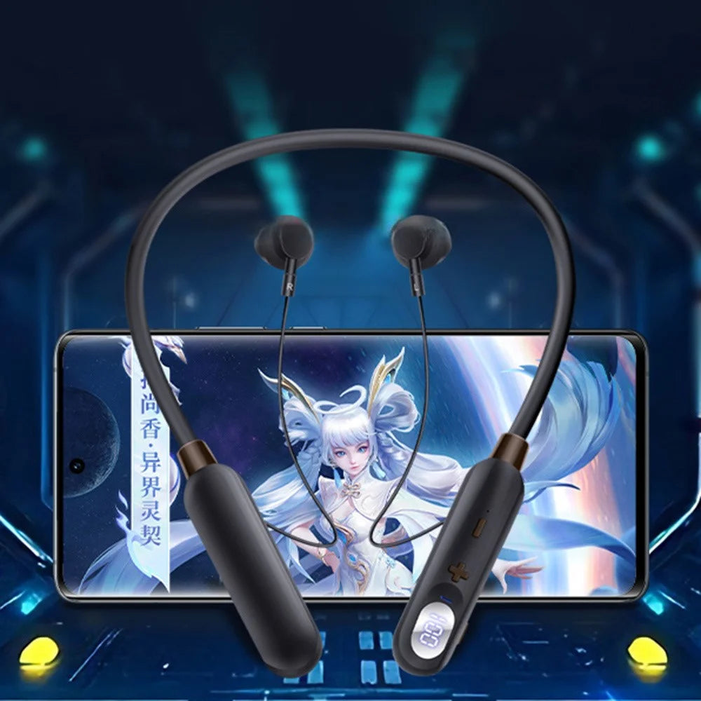 AKZ-R18 ENC Noise Canceling Bluetooth-compatible Headphones Power Display Sports Wireless Earphones - Pink - 5