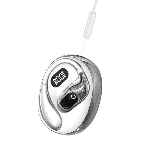XG99 OWS Wireless Bluetooth-compatible Earphones Digital Display Sport Ear Hook Music Call Headset - White - 1