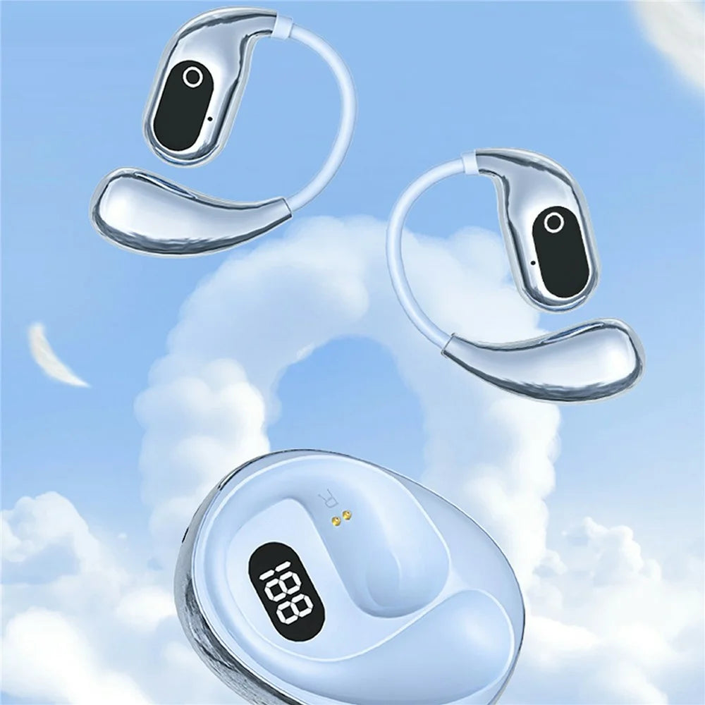 XG99 OWS Wireless Bluetooth-compatible Earphones Digital Display Sport Ear Hook Music Call Headset - White - 4
