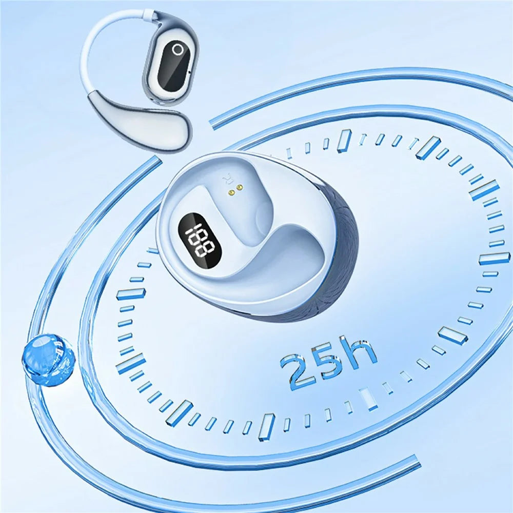 XG99 OWS Wireless Bluetooth-compatible Earphones Digital Display Sport Ear Hook Music Call Headset - White - 5