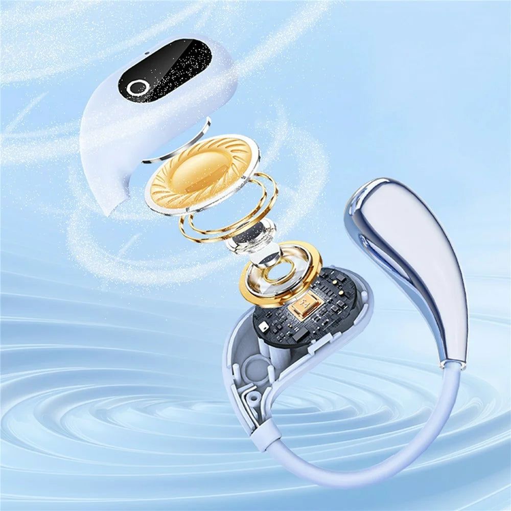 XG99 OWS Wireless Bluetooth-compatible Earphones Digital Display Sport Ear Hook Music Call Headset - White - 6