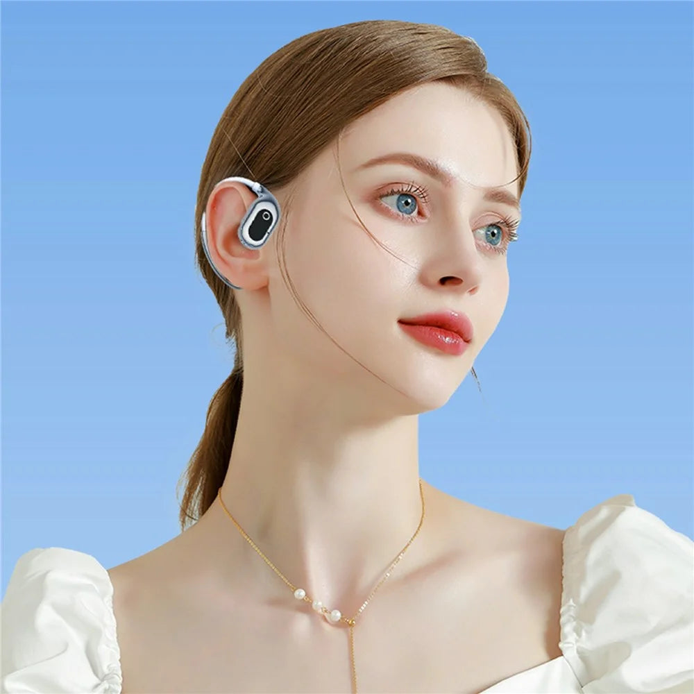 XG99 OWS Wireless Bluetooth-compatible Earphones Digital Display Sport Ear Hook Music Call Headset - White - 7