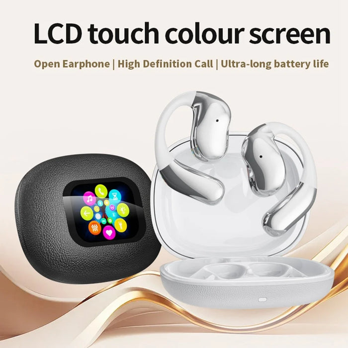 YJ33 Bluetooth-compatible Earphones Noise Reduction Wireless Earhooks with Touch Control Charging Case - Black - 5