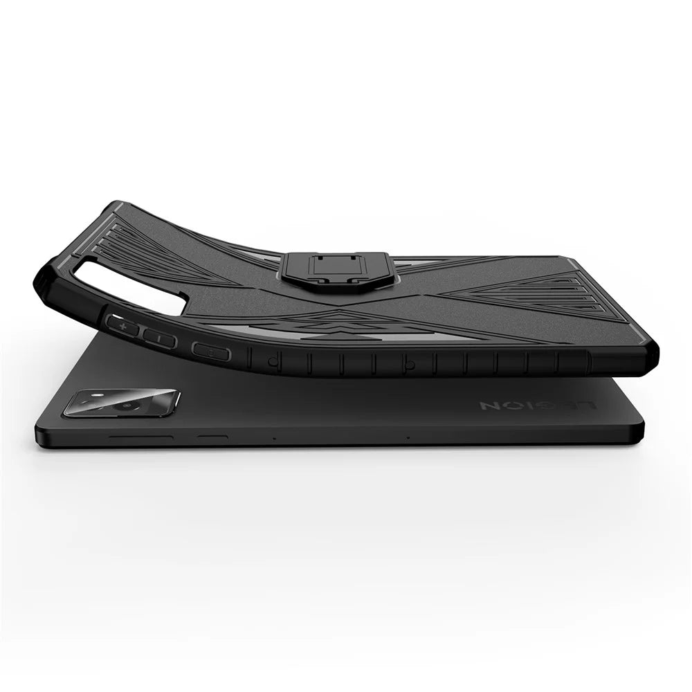For Lenovo Legion Y700 (2024) TPU Case Kickstand Tablet Protective Cover - Black - 4