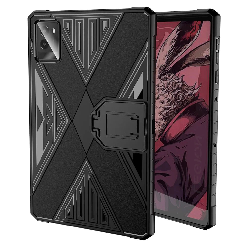 For Lenovo Legion Y700 (2024) TPU Case Kickstand Tablet Protective Cover - Black - 6