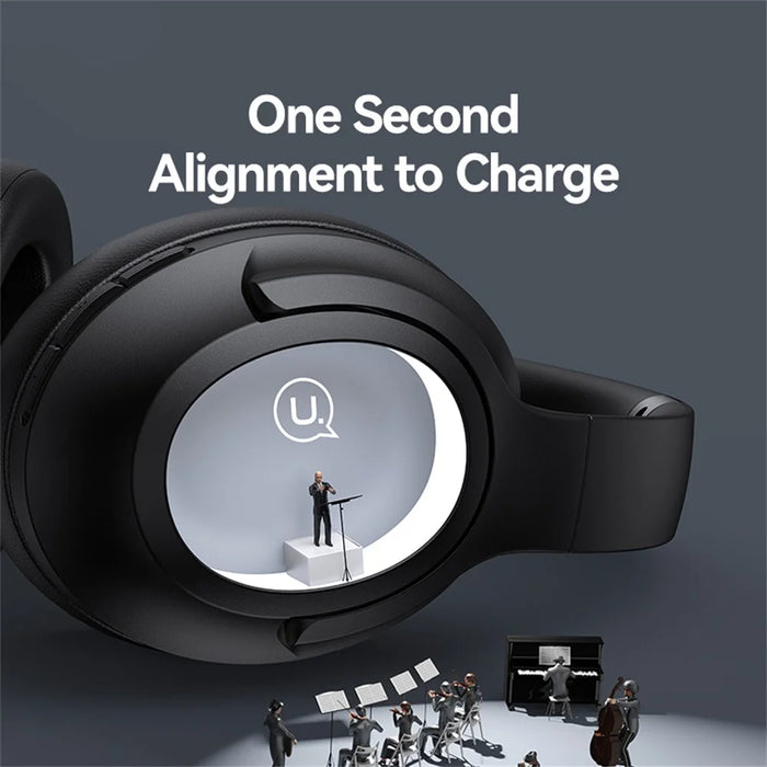 USAMS UJ29 Bluetooth-compatible Headphones Over Ear, 3 EQ Music Modes Wireless Headset - 3