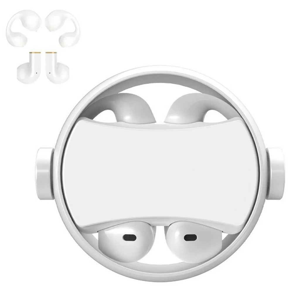 A20 2 Pairs ENC Noise Reduction Bluetooth-compatible 5.3 Wireless Earbuds with Rotating Charging Case - White - 1