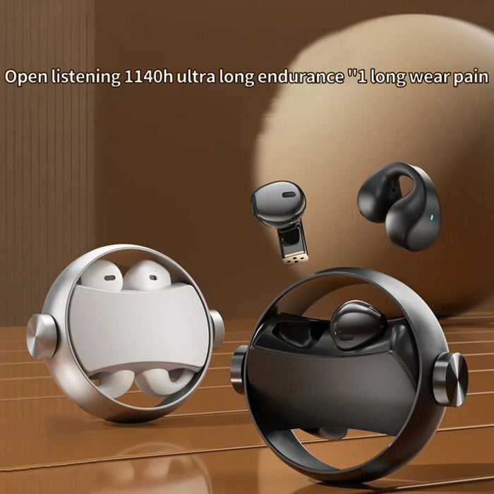 A20 2 Pairs ENC Noise Reduction Bluetooth-compatible 5.3 Wireless Earbuds with Rotating Charging Case - White - 2
