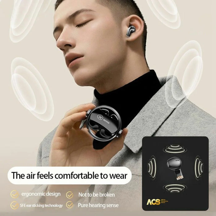 A20 2 Pairs ENC Noise Reduction Bluetooth-compatible 5.3 Wireless Earbuds with Rotating Charging Case - White - 5