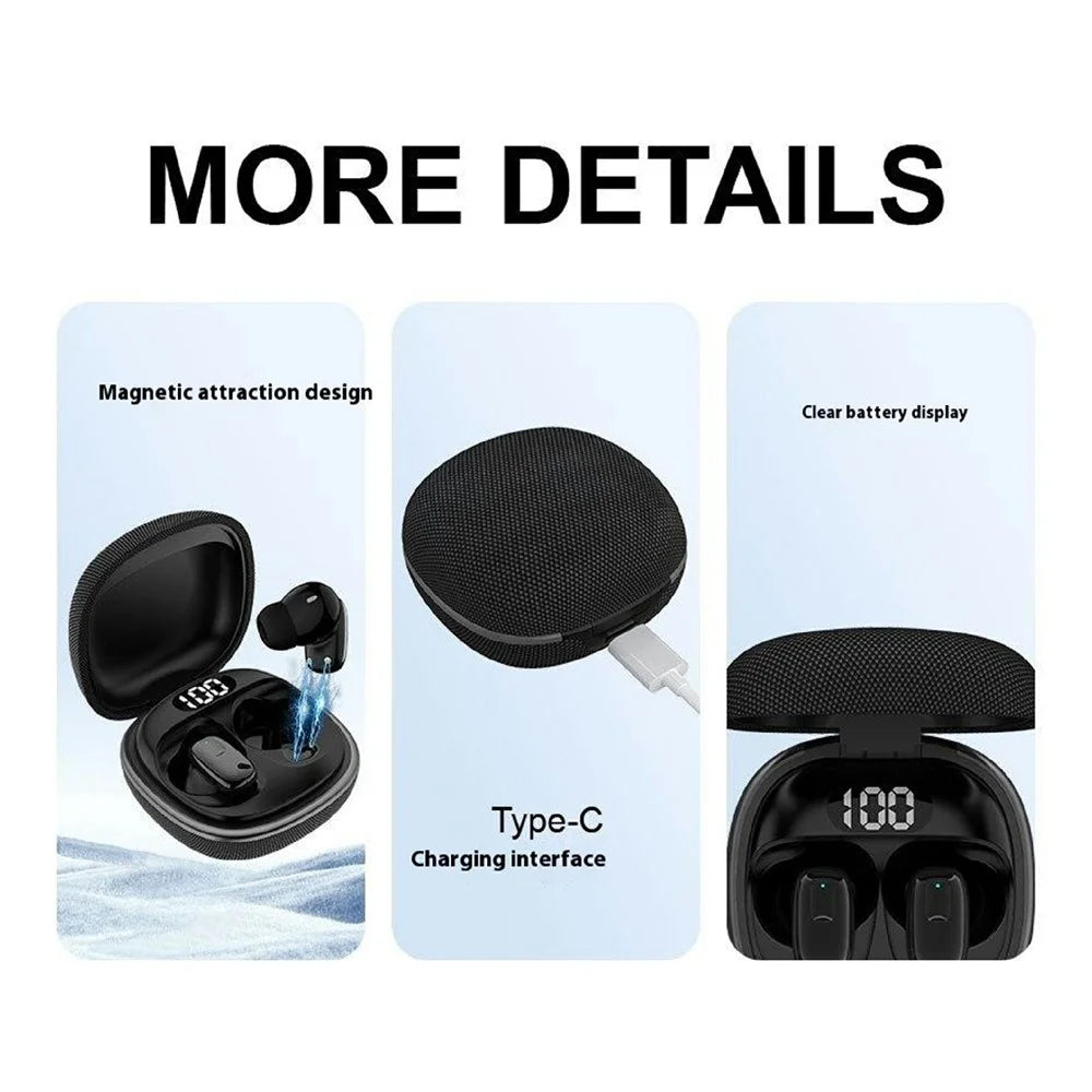 LX-5100 In-Ear Bluetooth-compatible Earphones 4-Mic ENC Noise Cancellation Touch Control TWS Headphones - Black - 7