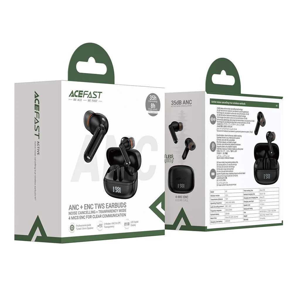 ACEFAST W1 TWS Bluetooth-compatible Earbuds Active Noise Cancellation ANC ENC Earphone - 7