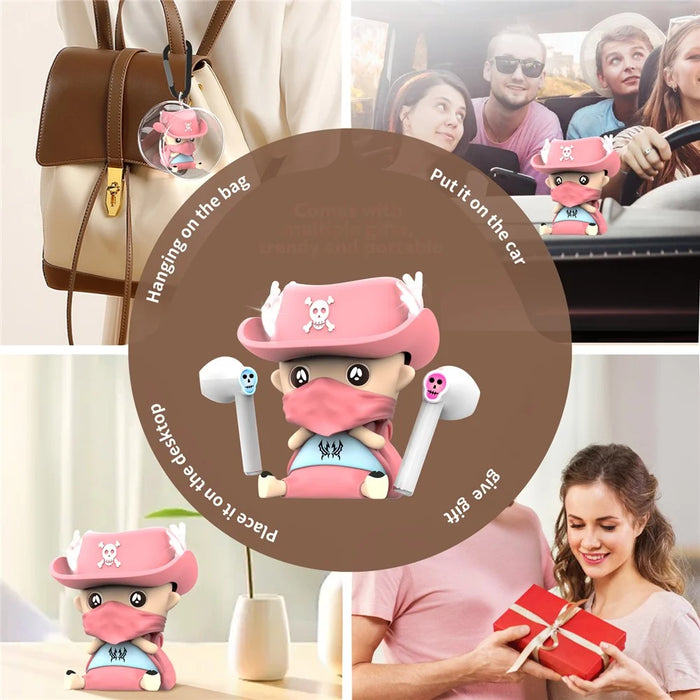 KOTION EACH RS3 Cartoon TWS Bluetooth-compatible Earbuds Noise Cancellation Gaming Earphones - Pink - 7