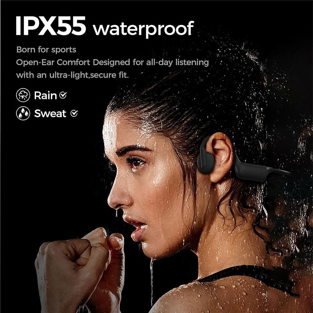 S2 Bone Conduction Headset IPX5 Waterproof Open Ear Outdoor Sports Bluetooth-compatible Earphones - 7