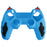 For Sony PlayStation 5 Controller Silicone Case Flame Design Shock Absorbing Grip Protective Cover - Blue - 1