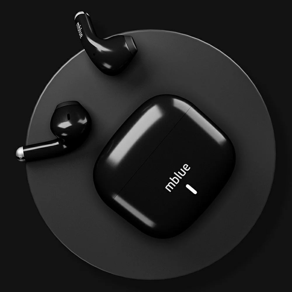 MBLUE AR02 Bluetooth-compatible 5.4 Low Latency Gaming Earphones Semi In Ear Wireless Headphones - Black - 6