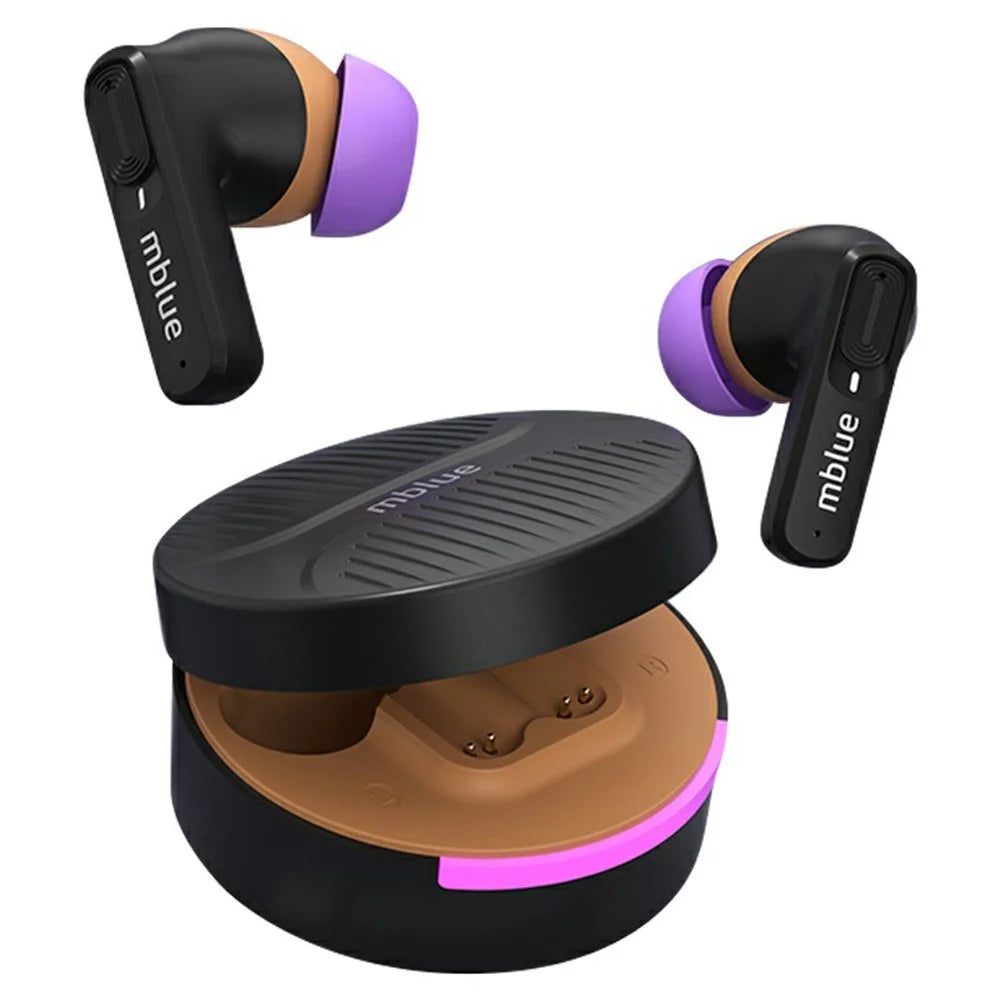 MBLUE AR03pro ANC Noise Cancellation Bluetooth-compatible 5.3 Earbuds Low Latency Gaming Earphones - Black - 1