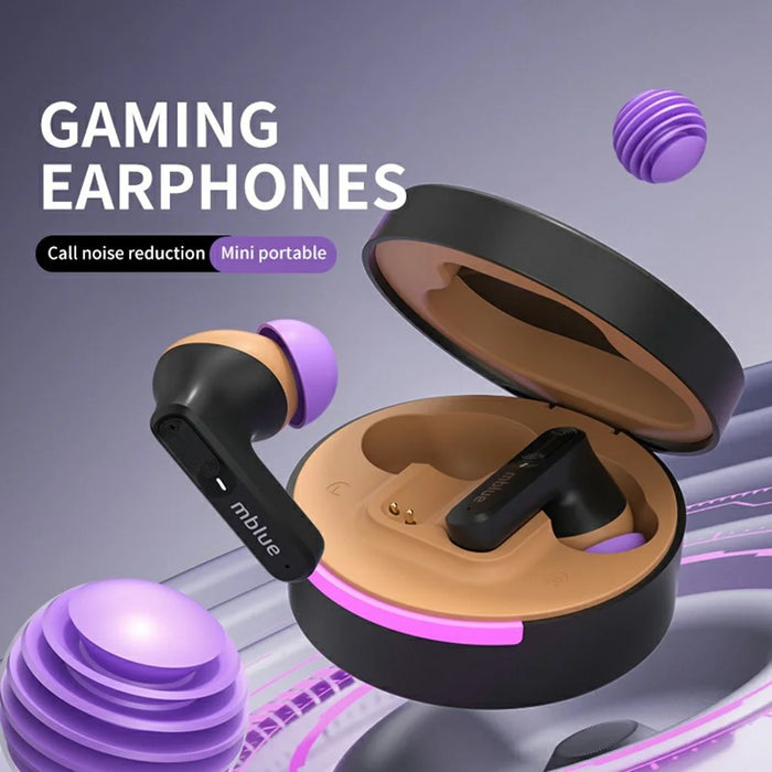MBLUE AR03pro ANC Noise Cancellation Bluetooth-compatible 5.3 Earbuds Low Latency Gaming Earphones - Black - 2