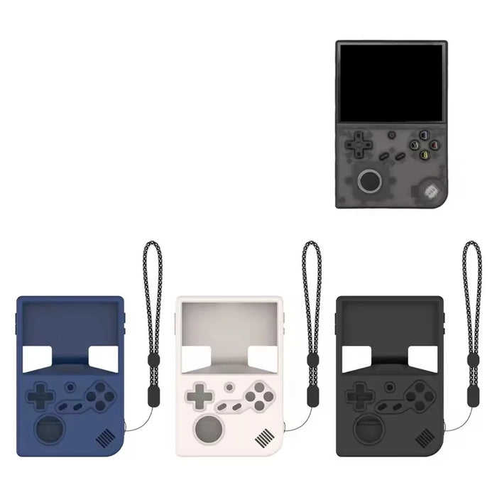 For ANBERNIC RG 40XXV Case Handheld Game Console Silicone Protective Cover with Wrist Strap - Black - 6