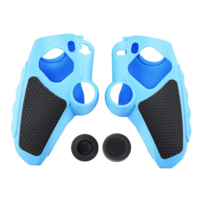 For Sony PlayStation Portal Controller Case Silicone Protective Cover with Joystick Caps - Blue - 1