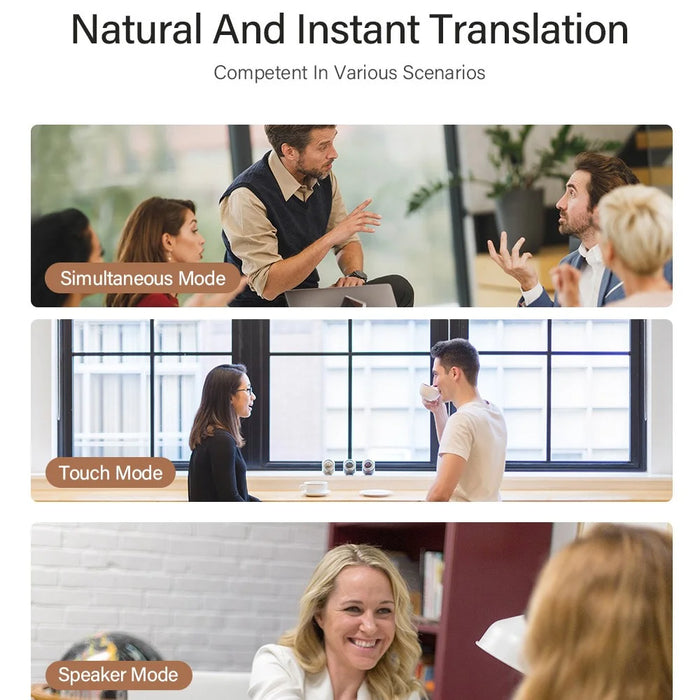 V1 Real Time Translation Earphone Travel Conferences Multi-Language Interpreter Bluetooth-Compatible Headset - 3